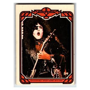 Donruss Kiss Paul Stanley 1978 #34 Vintage Music Card
